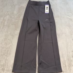 Adidas Women's Wide Leg Pant with Zipper Pockets Size XS Grey NEW